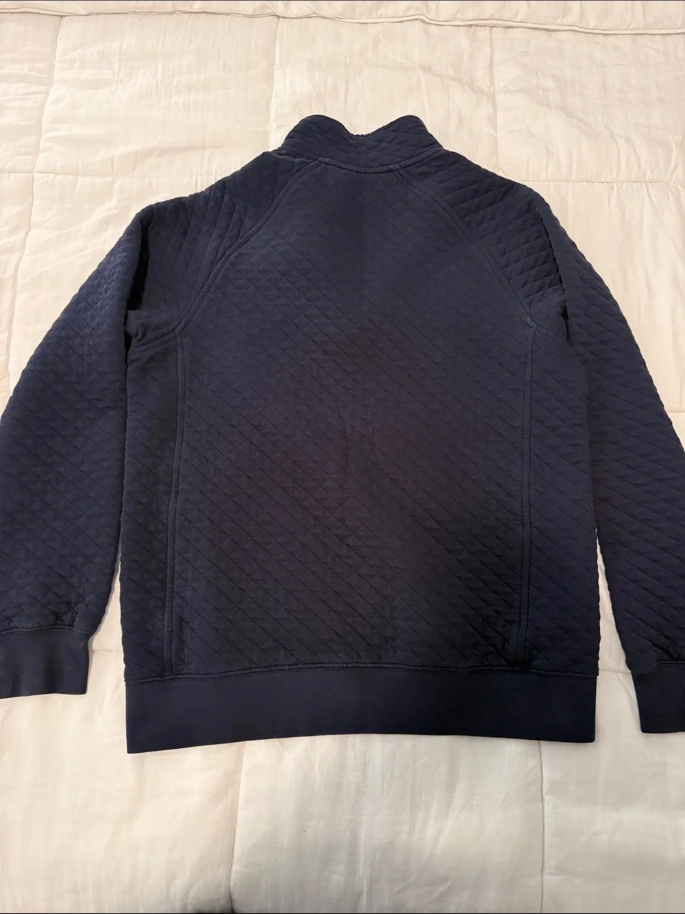 L.L. Bean Men's Quilted Sweatshirt Mockneck (Navy)